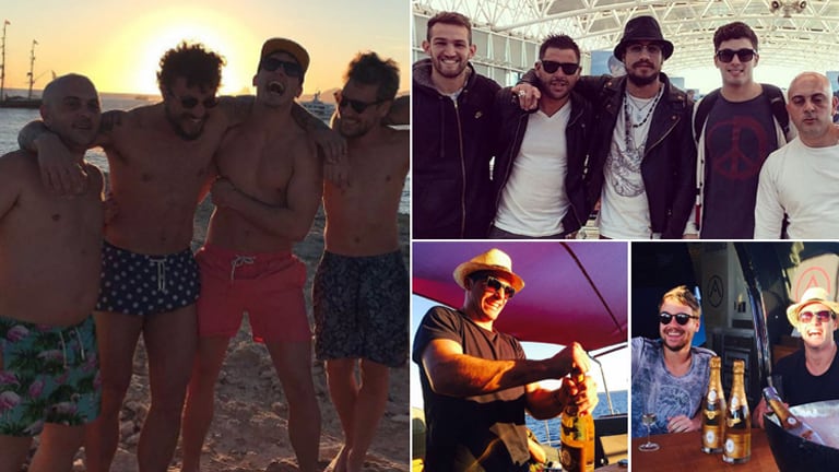 Daniel Osvaldo con amigos en Ibiza, recién separado de Jimena Barón (Foto: Instagram)