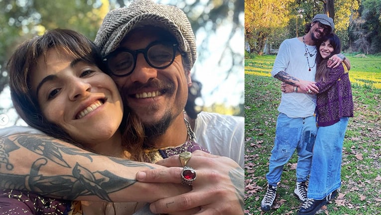 Daniel Osvaldo y Gianinna Maradona celebraron su "cumplemés" con apasionados mensajes.