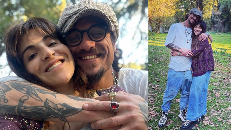 Daniel Osvaldo y Gianinna Maradona celebraron su "cumplemés" con apasionados mensajes.