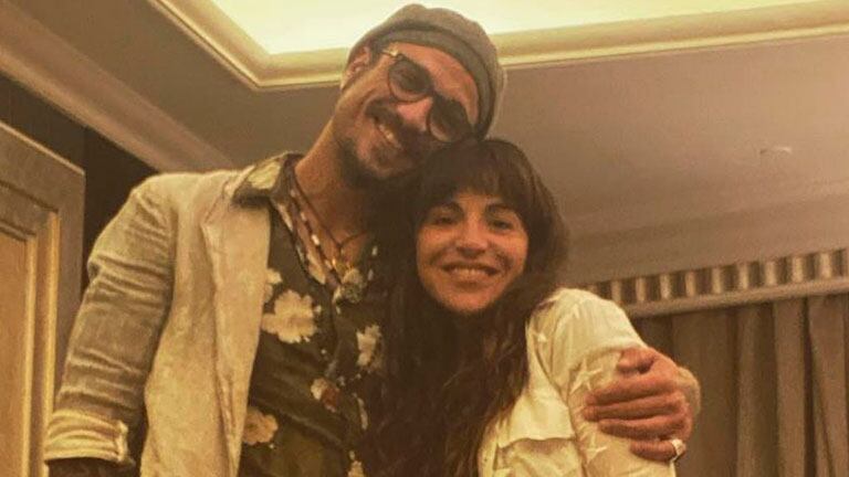 Daniel Osvaldo y Gianinna Maradona, súper enamorados.