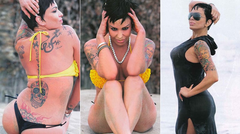 Daniela Cardone, la diosa sexy de los ¡60 tatuajes! (Foto: revista Gente)