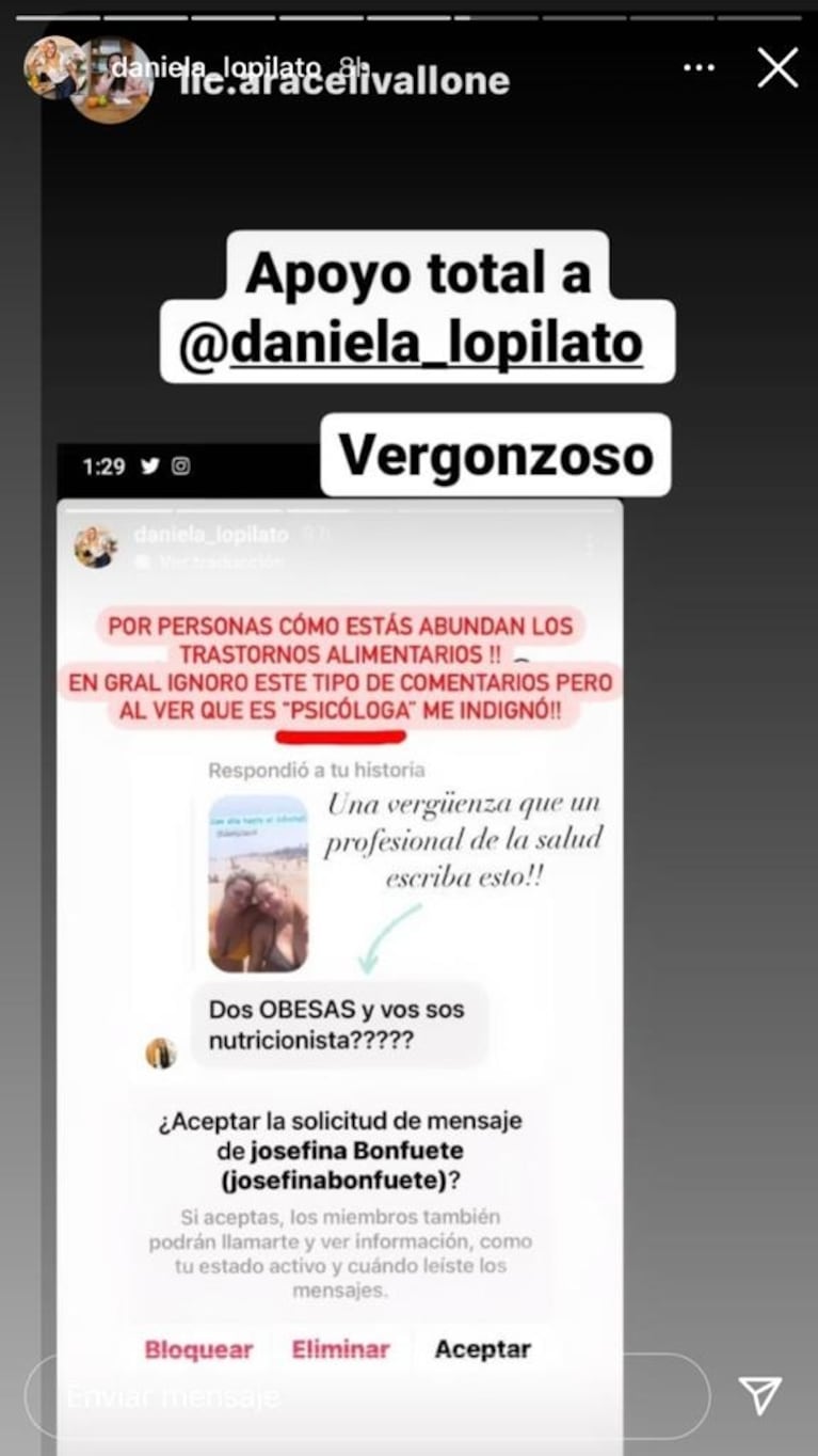 Daniela, la hermana de Luisana Lopilato, expuso la agresión de una seguidora por una foto junto a su hija: "¡Es una vergüenza!"