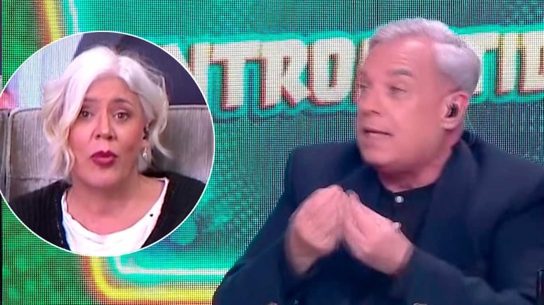 Débora D´Amato y Carlos Monti se trabaron en un tremendo cruce en TV (Foto: net tv)