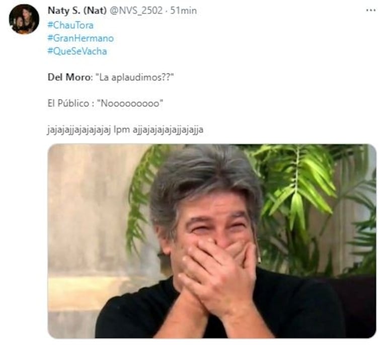 Del Moro pidió un aplauso para La Tora en Gran Hermano y el público le dio la espalda: los memes