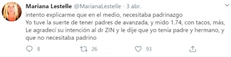 Delicada acusación de Mariana Lestelle contra el doctor Claudio Zin: "Me invitó a su oficina; fue un acoso"