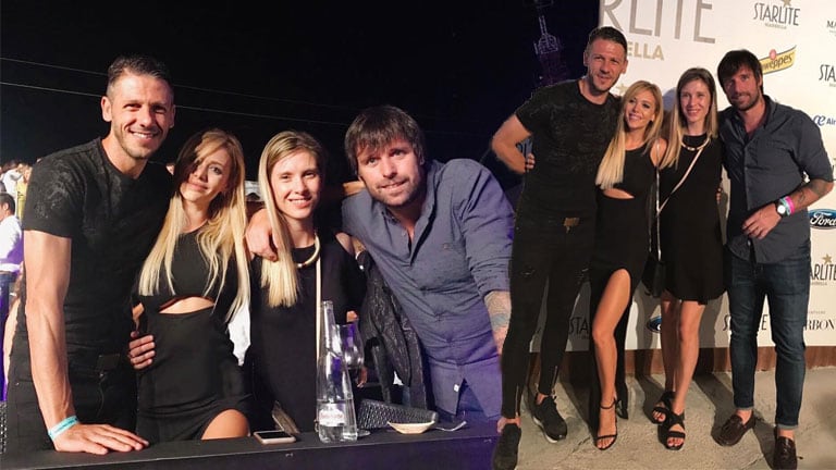 Demichelis, Eva Anderson, Sole Gaynor y Fer Cavenaghi fueron a ver a Sabina en Marbella. Foto: Instagram