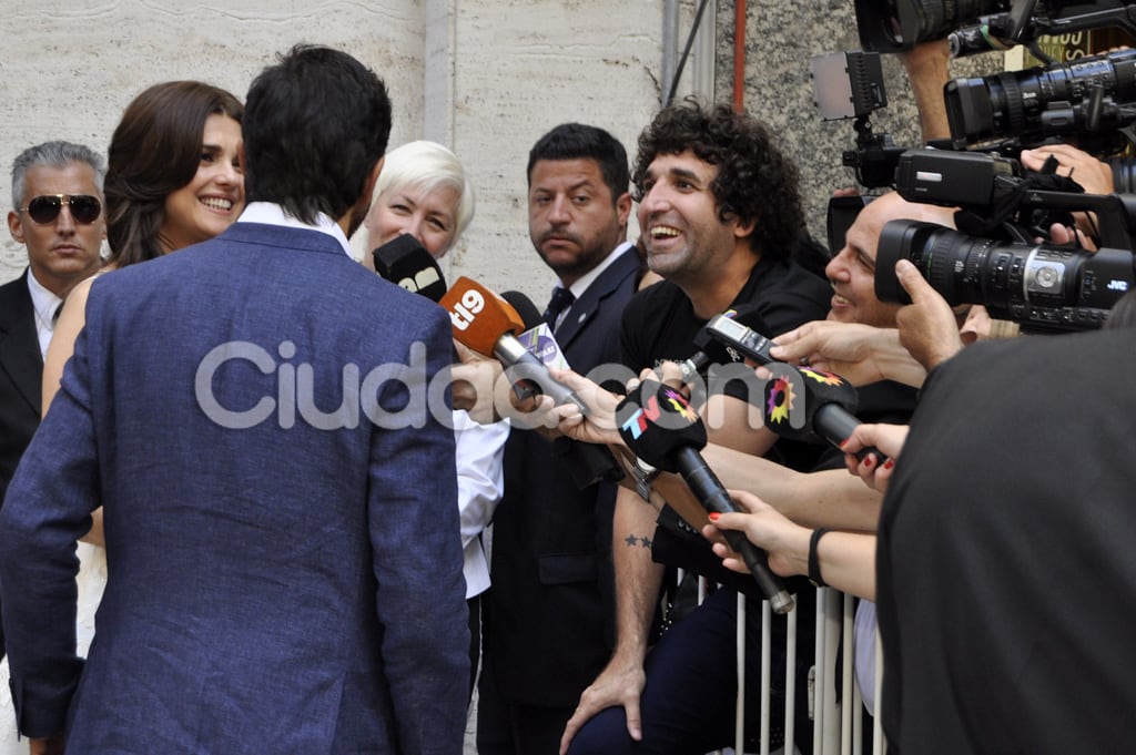 Después de posar para los fotógrafos, Araceli y Mazzei hablaron con la prensa. (Foto: Jennifer Rubio - Ciudad.com)