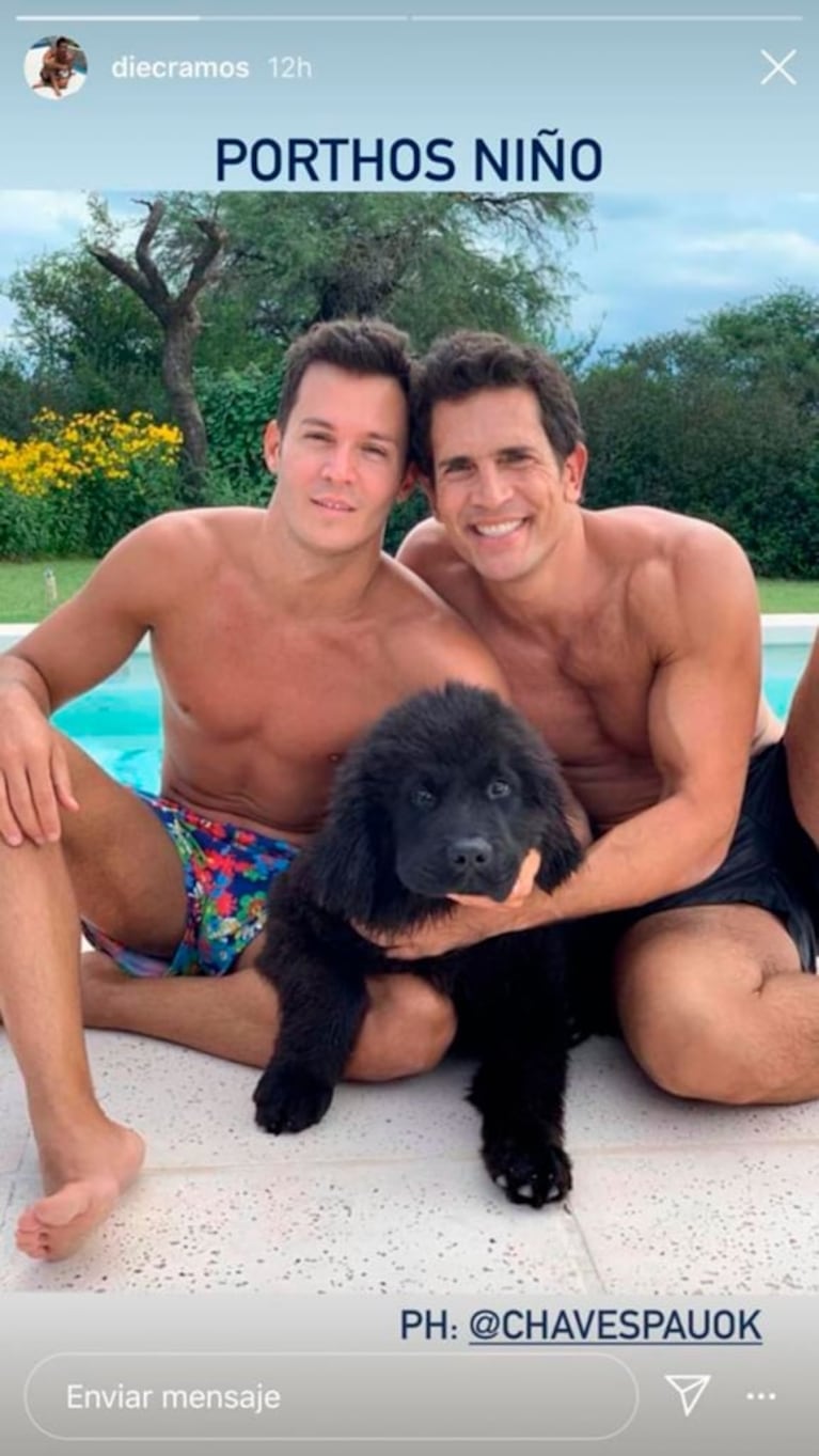 Diego Ramos se mostró por primera vez con su novio en las redes: la tierna postal veraniega de la pareja