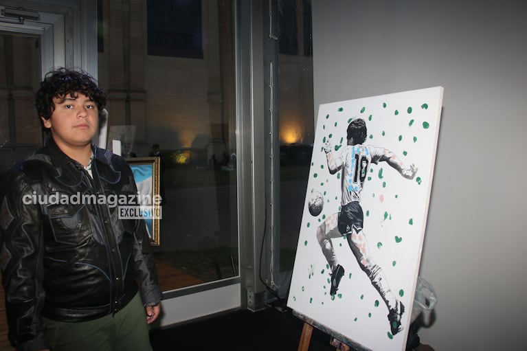 Dieguito Fernando en la Expo Maradona "Diego Eterno" (Foto: Movilpress).