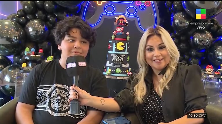 Dieguito Maradona y Verónica Ojeda en DDM. (Foto: Captura América)