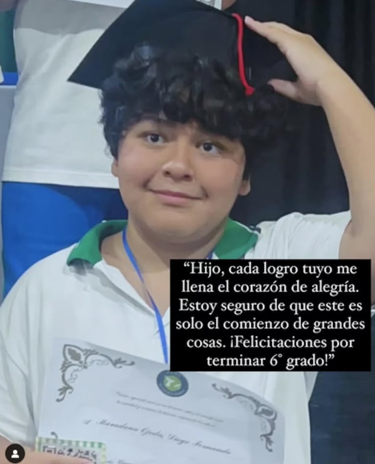 Dieguito terminó sexto grado a los 11 años.