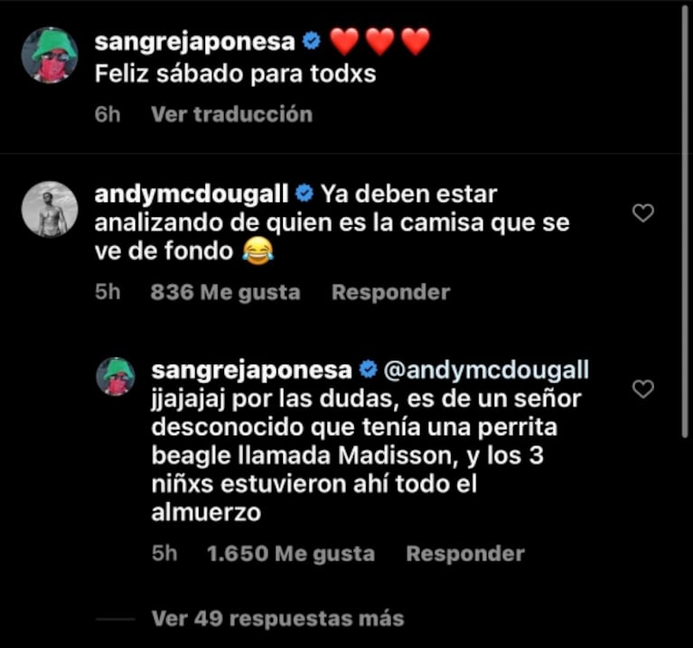 Divertido comentario de la China Suárez sobre un misterioso hombre que aparece en una foto cerca de sus hijos: "Es un señor desconocido que tenía una perrita"