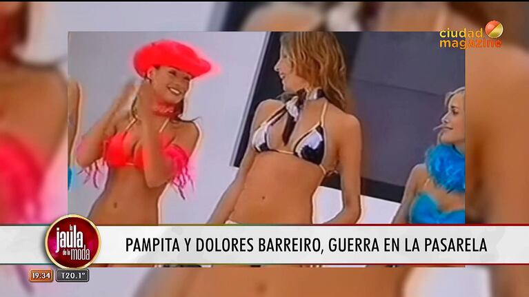 Dolores Barreiro y Pampita en las pasarelas de Roberto Giordano.