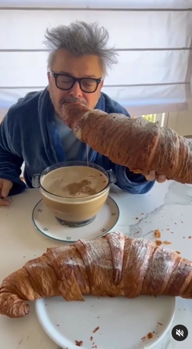 Donato de Santis sorprendió con su desayuno gigante y se volvió viral