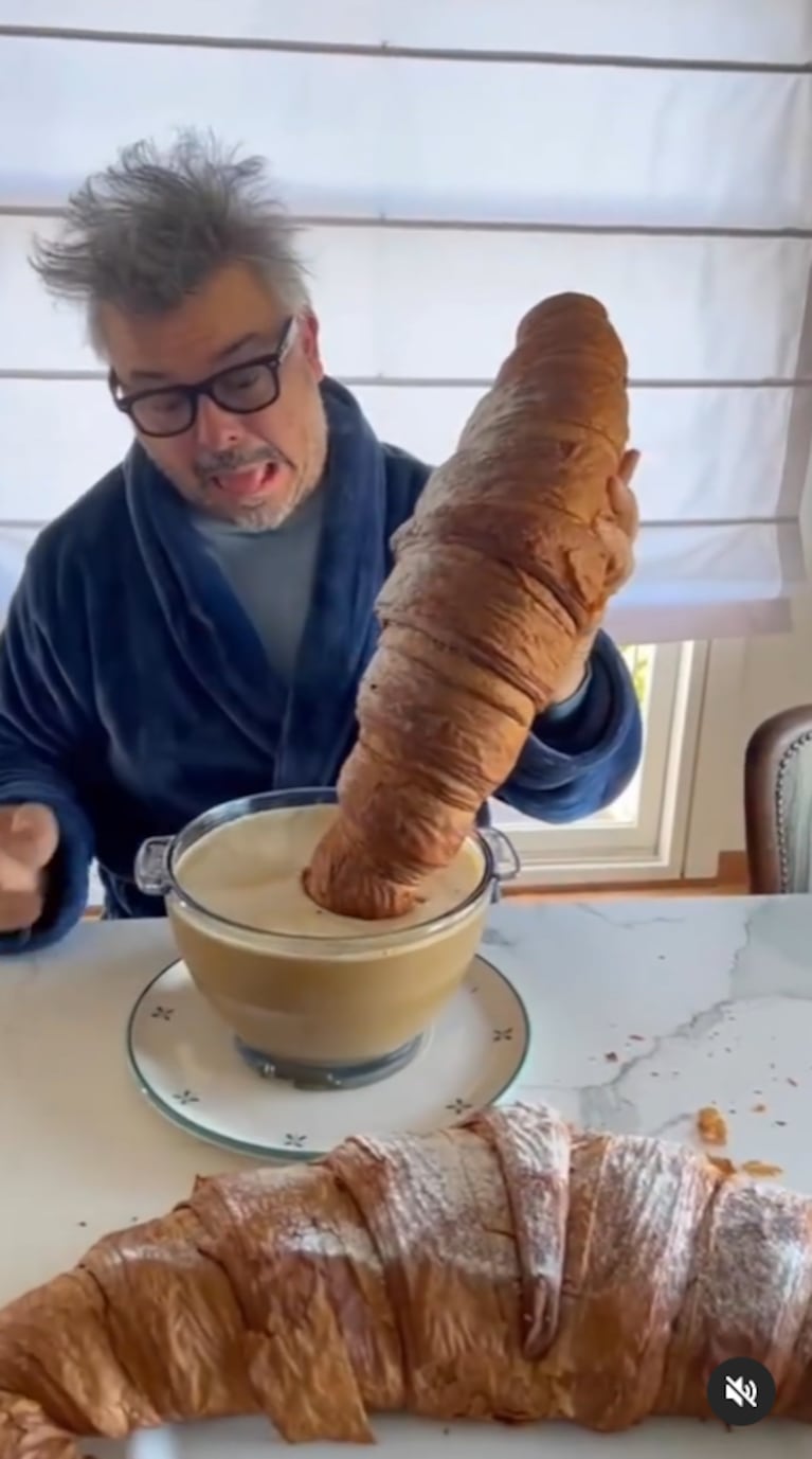 Donato de Santis sorprendió con su desayuno gigante y se volvió viral