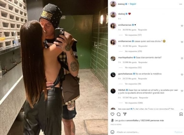 Duki le dedicó un súper piropo a Emilia Mernes tras anunciar su romance: "¿A vos te parece venir así a este mundo?"