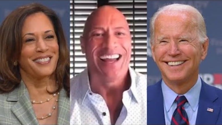 Dwayne Johnson anuncia que votará a Joe Biden en las elecciones estadounidenses. Foto: DPA.