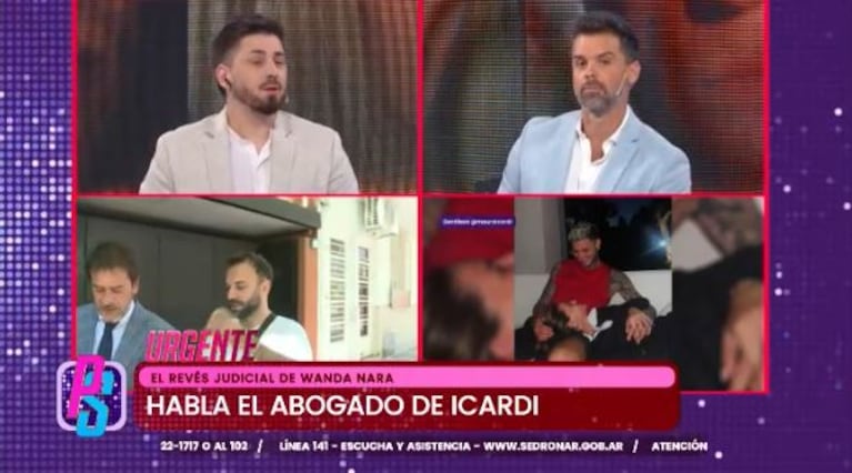 El abogado de Icardi habló con Pampito y Matías Vázquez, los conductores de Puro Show. Foto: captura eltrece.