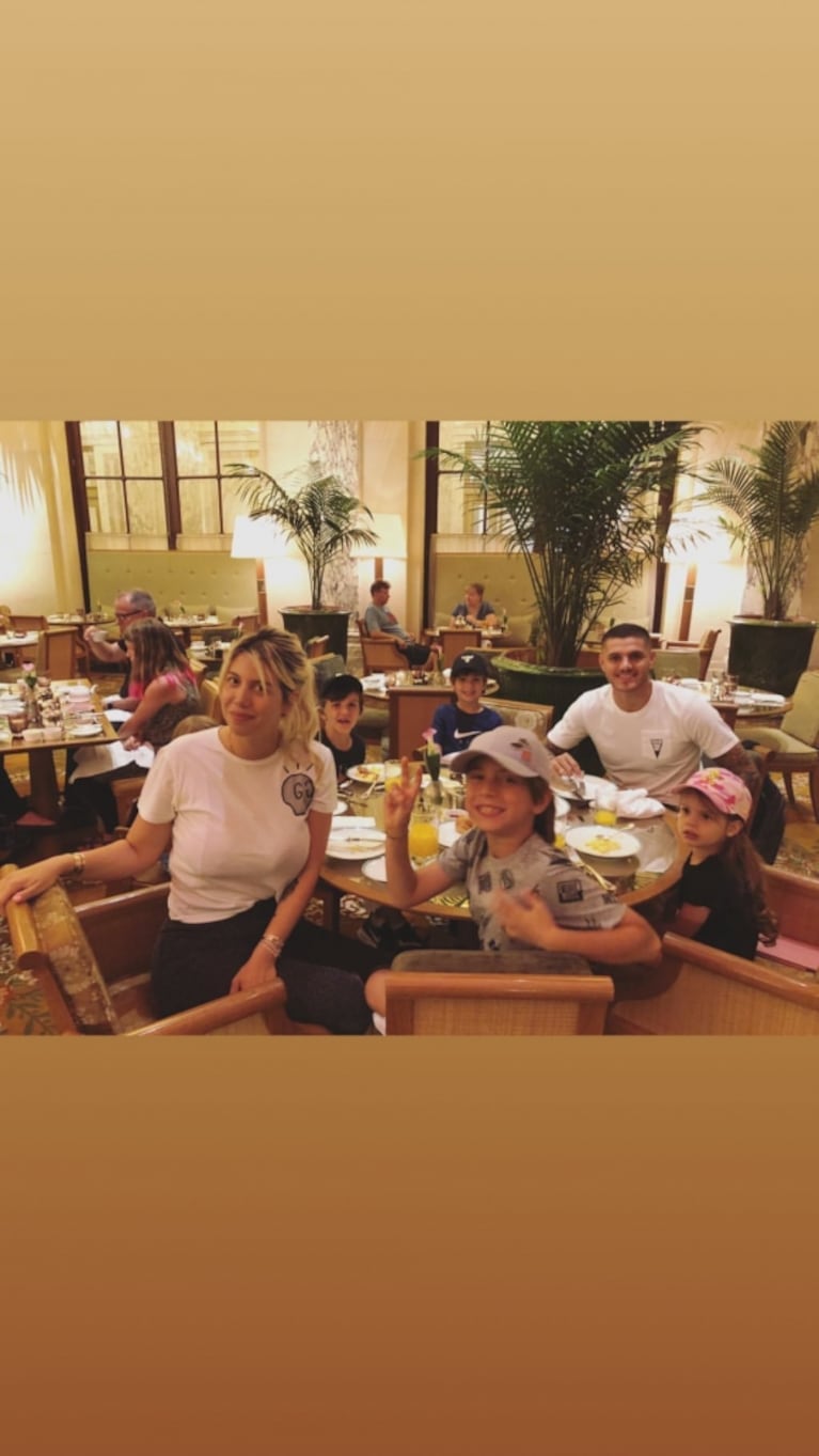 El álbum de fotos de Wanda Nara, Mauro Icardi y sus hijos de paseo en Nueva York