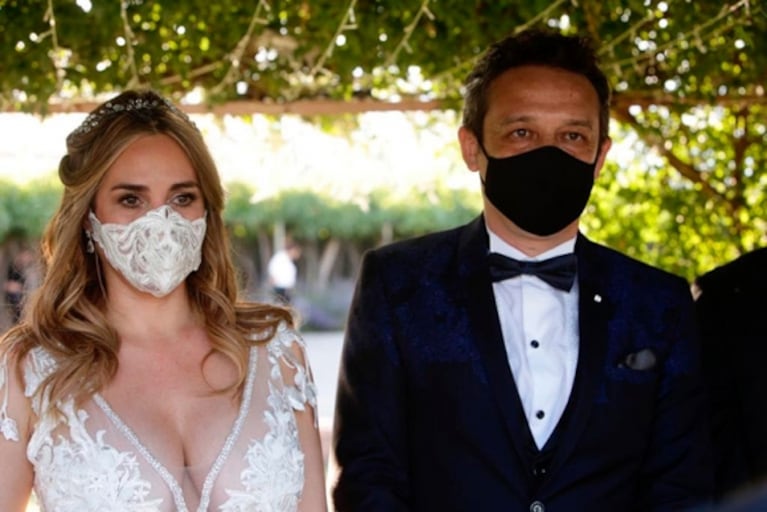 El álbum de fotos del casamiento de Belén Francese, embarazada de tres meses: la intimidad de la boda en Mendoza