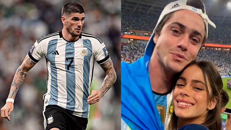 El apoyo de Tini Stoessel y su hermano Fran a Rodrigo de Paul tras el triunfo de la Selección en el Mundial Qatar 2022.