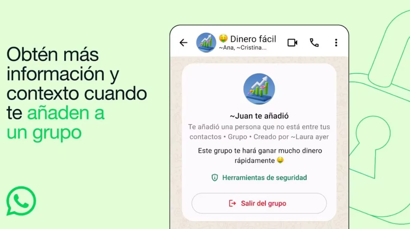 El avance de WhatsApp sobre la información en los chats grupales