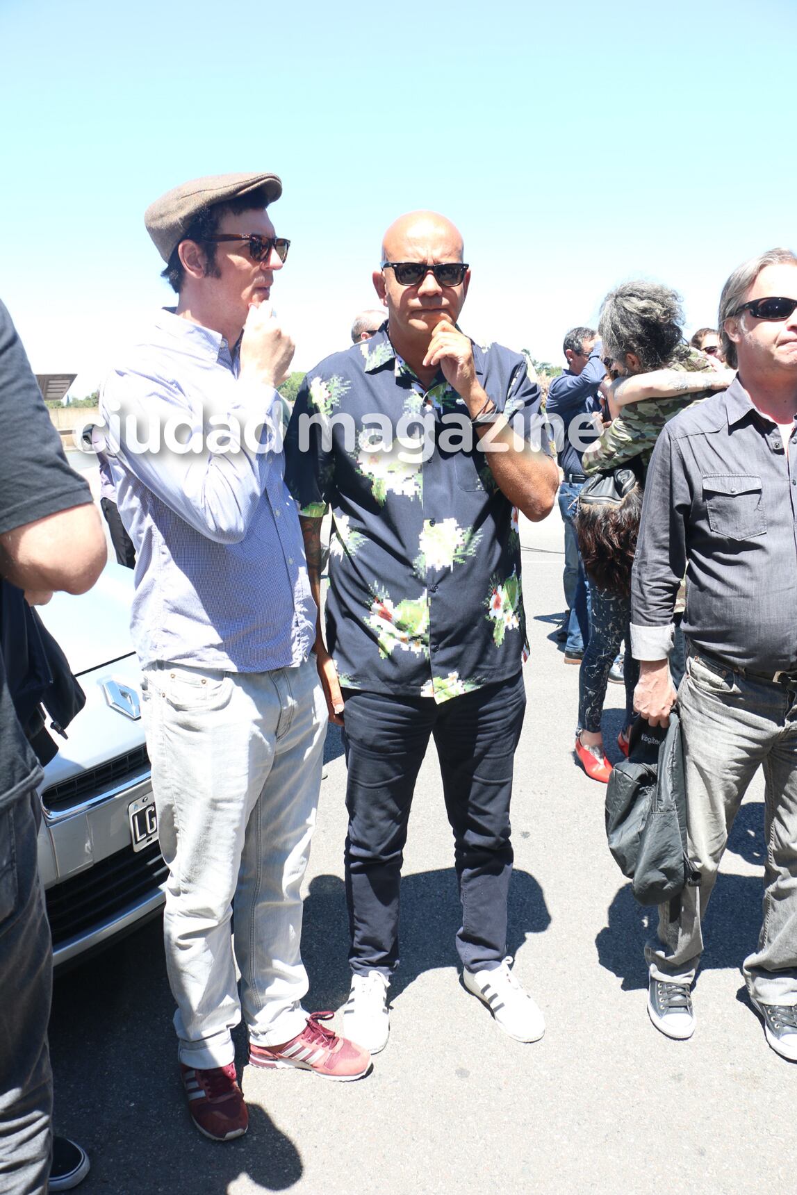 El Bahiano se mostró conmovido en el último adiós a Leo Satragno (Fotos: Movilpress). 