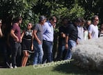 El Burrito Ortega y Enzo Francescoli, ídolos de River, en el último adiós a Santiago Vázquez, que era fana del club de Núñez. (Foto: Movilpress)