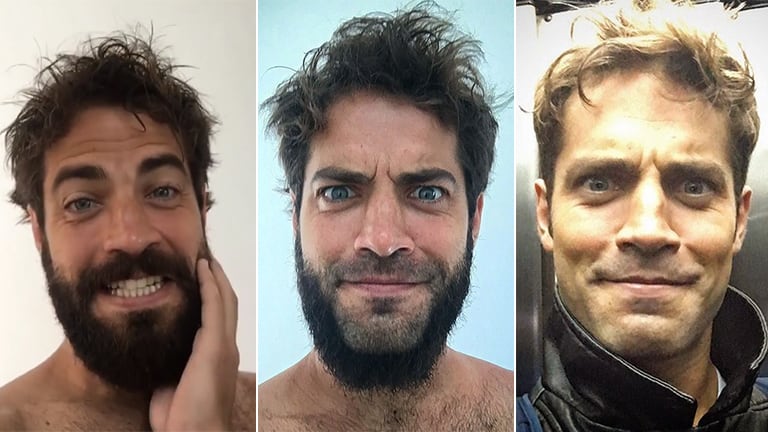 El cambio de look de Benjamín Alfonso. (Fotos: Instagram)