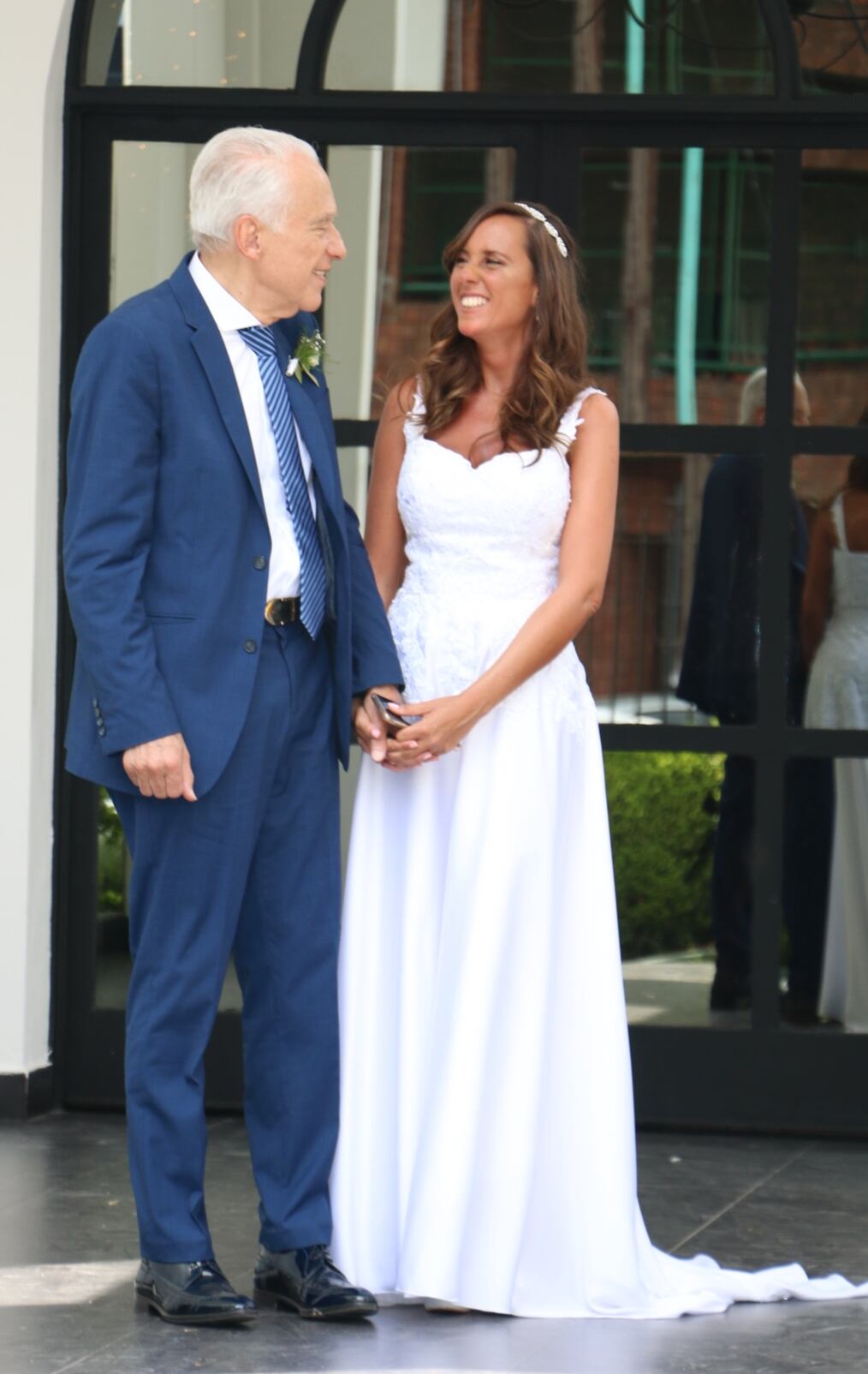 El casamiento de Alberto Cormillot con Estefanía Pasquini, tras un año y medio de fulminante amor. (Foto: Movilpress)