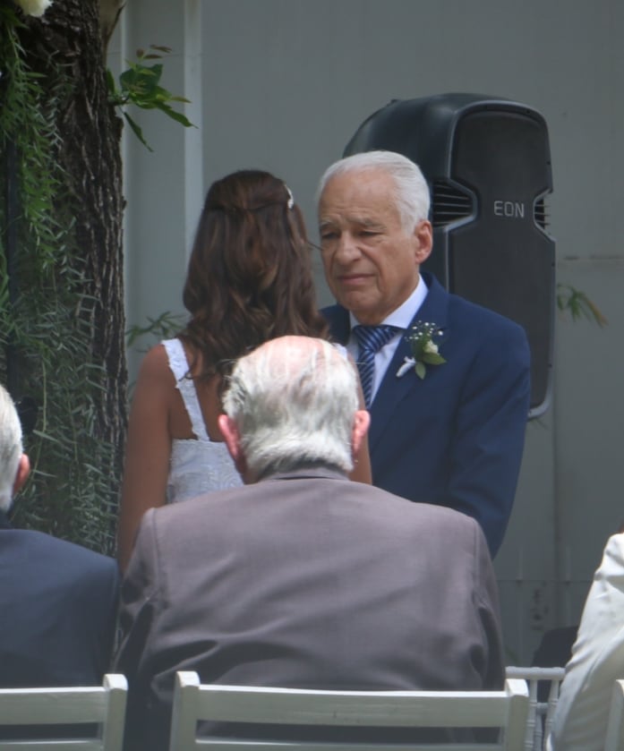 El casamiento de Alberto Cormillot con Estefanía Pasquini, tras un año y medio de fulminante amor. (Foto: Movilpress)