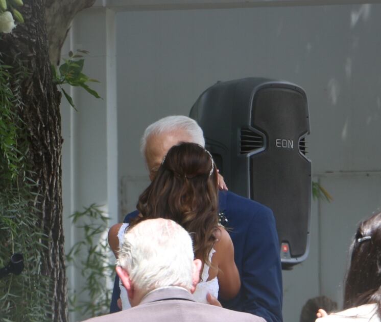 El casamiento de Alberto Cormillot con Estefanía Pasquini, tras un año y medio de fulminante amor. (Foto: Movilpress)