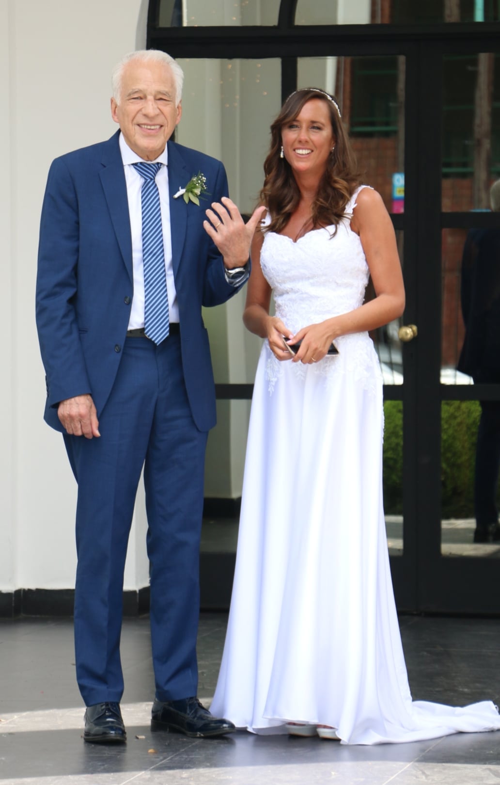 El casamiento de Alberto Cormillot con Estefanía Pasquini, tras un año y medio de fulminante amor. (Foto: Movilpress)