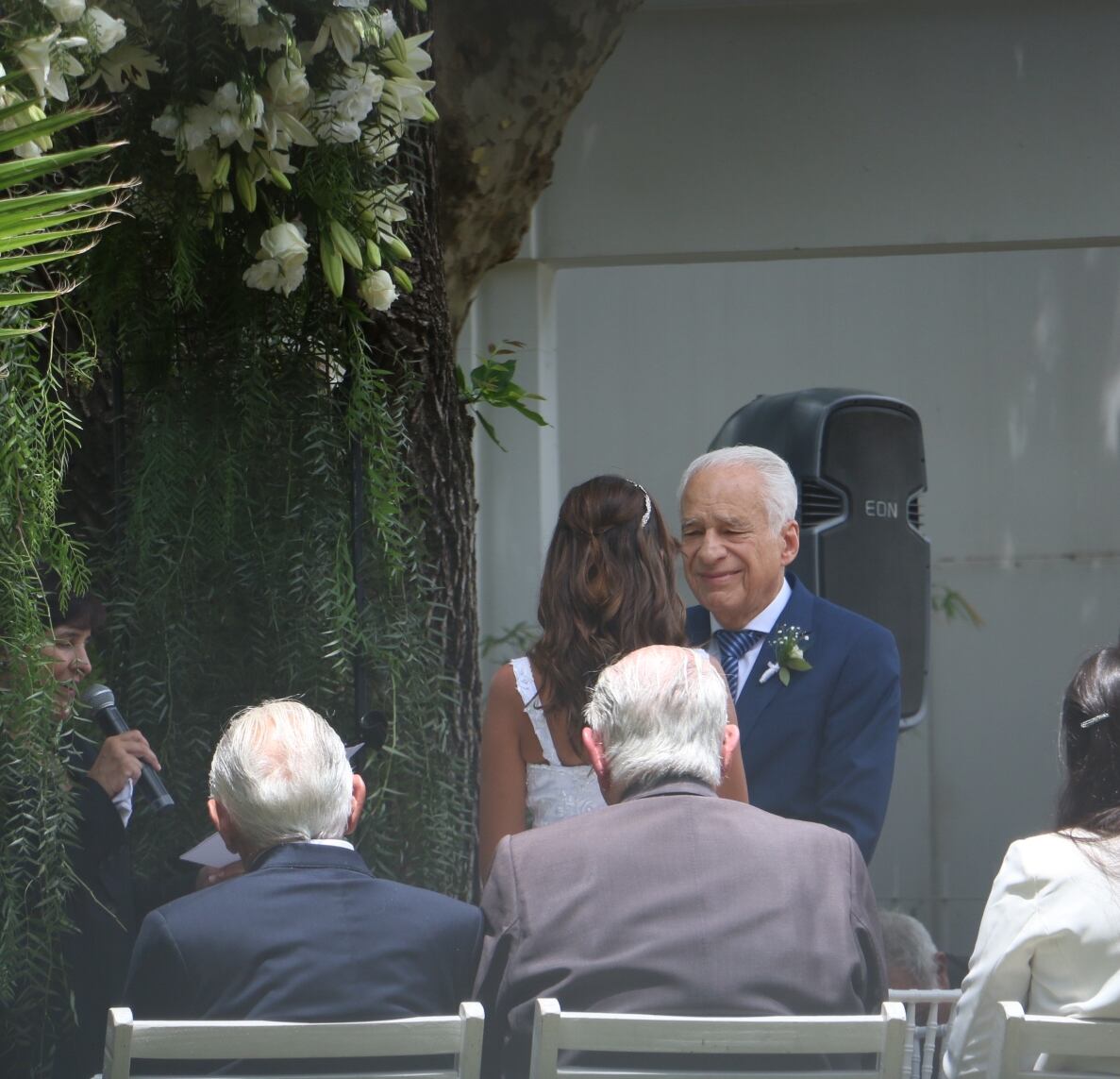 El casamiento de Alberto Cormillot con Estefanía Pasquini, tras un año y medio de fulminante amor. (Foto: Movilpress)