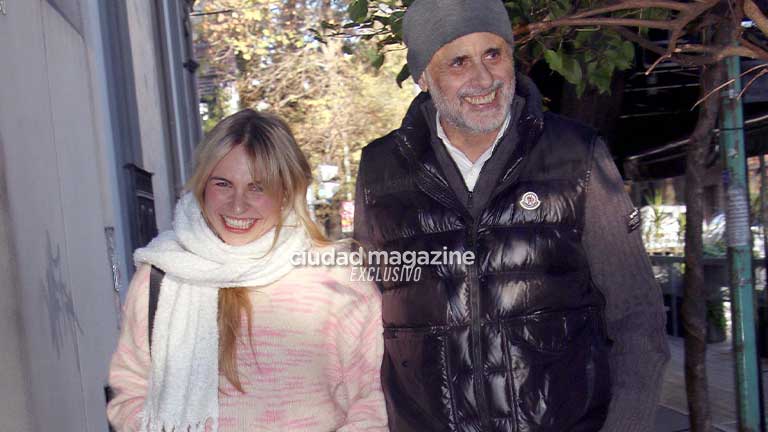 El conductor y su pareja almorzaron en Palermo (Fotos: Movilpress)