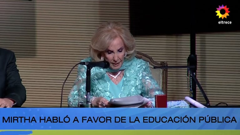 El contundente mensaje de Mirtha Legrand a favor de la educación pública