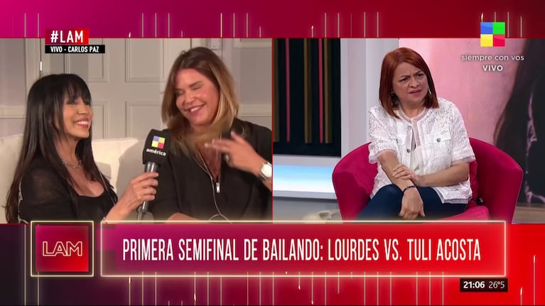 El cruce de Marcela Feudale y Eliana Guercio en LAM.