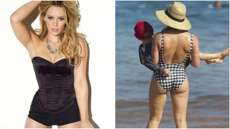 El descargo (¡con foto incluida!) de Hilary Duff ante las críticas por su figura (Fotos: Web e Instagram)