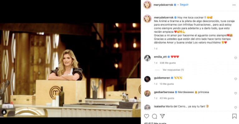 El descargo de Mery del Cerro tras su debut en MasterChef Celebrity: "Me animé a tirarme a la pileta"