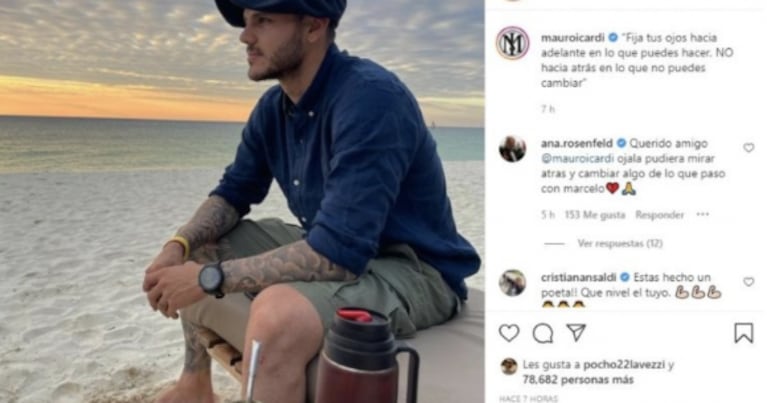 El desgarrador comentario de Ana Rosenfeld en un posteo de Mauro Icardi tras la muerte de su marido: "Ojalá pudiera cambiar algo de lo que pasó"