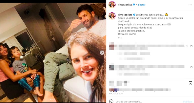 El desgarrador último adiós de Ximena Capristo a Silvina Luna, tras dos décadas de amistad