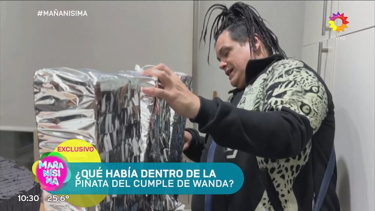 El detalle de las piñatas del cumpleaños de Wanda Nara.