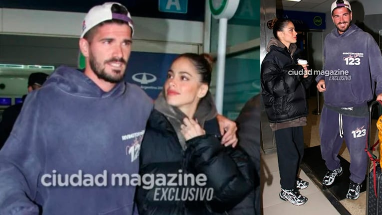 El detalle fashion de Tini Stoessel y Rodrigo de Paul en su regreso a Argentina. Fotos: Molvilpress.