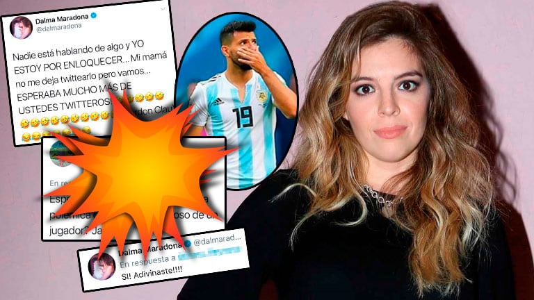 El divertido comentario de Dalma Maradona sobre el ingreso del Kun Agüero a la cancha con la camiseta rota