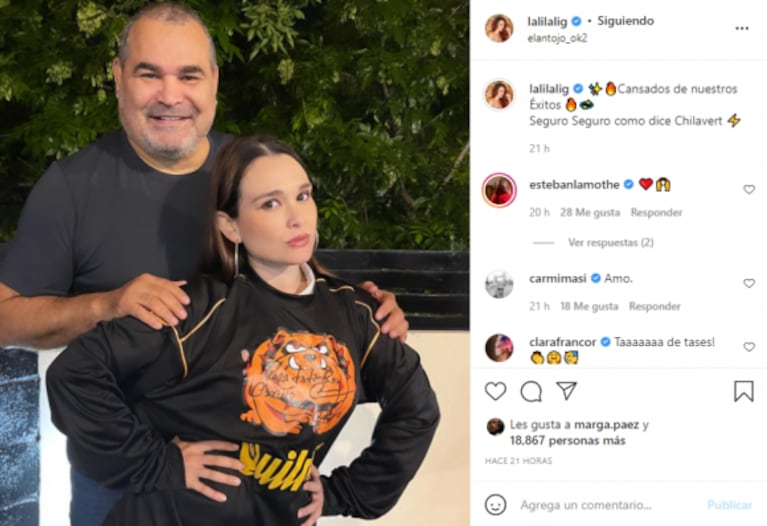 El divertido encuentro de Lali González con José Luis Chilavert: "Cansados de nuestros éxitos"