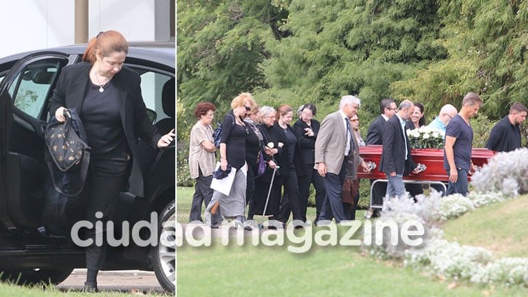 El doloroso último adiós de Andrea del Boca a su padre, Nicolás (Fotos: Movilpress)