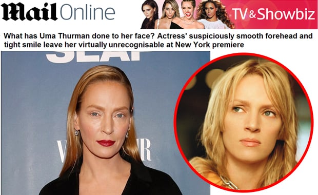 El drástico cambio de Uma Thurman (Fuente: DailyMail.co.uk)