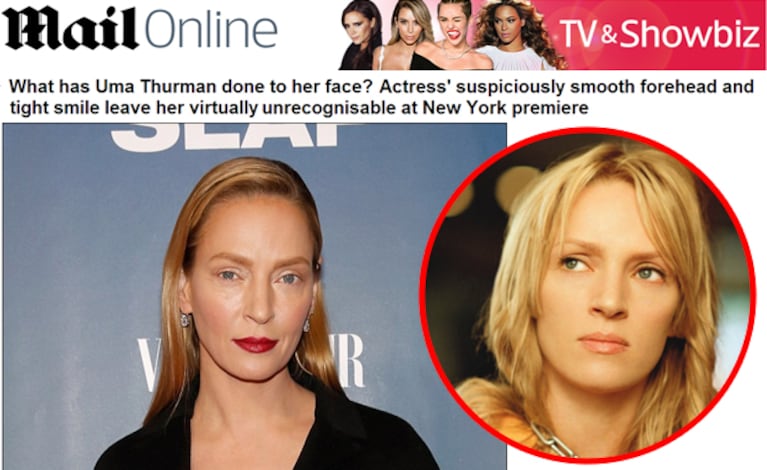 El drástico cambio de Uma Thurman (Fuente: DailyMail.co.uk)