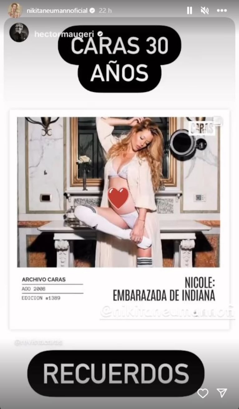 El dulce posteo de Nicole Neumann a Indiana Cubero tras las versiones de distanciamiento: "Recuerdos"