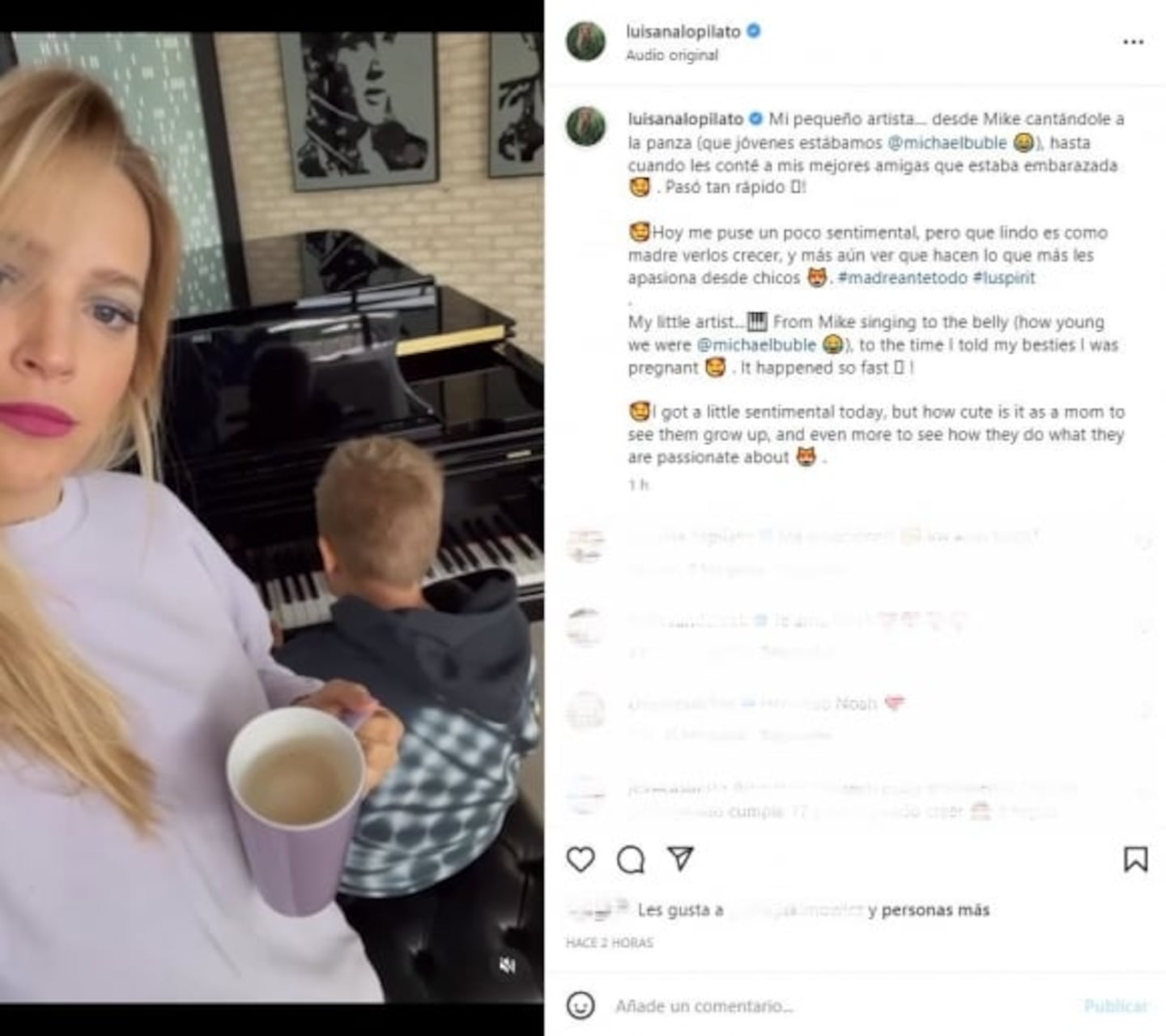 El dulce video de Luisana Lopilato mostrando el crecimiento de Noah: desde  que nació hasta su increíble talento en el piano | Ciudad Magazine